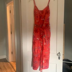 Banana republic floral wide leg jumpsuit